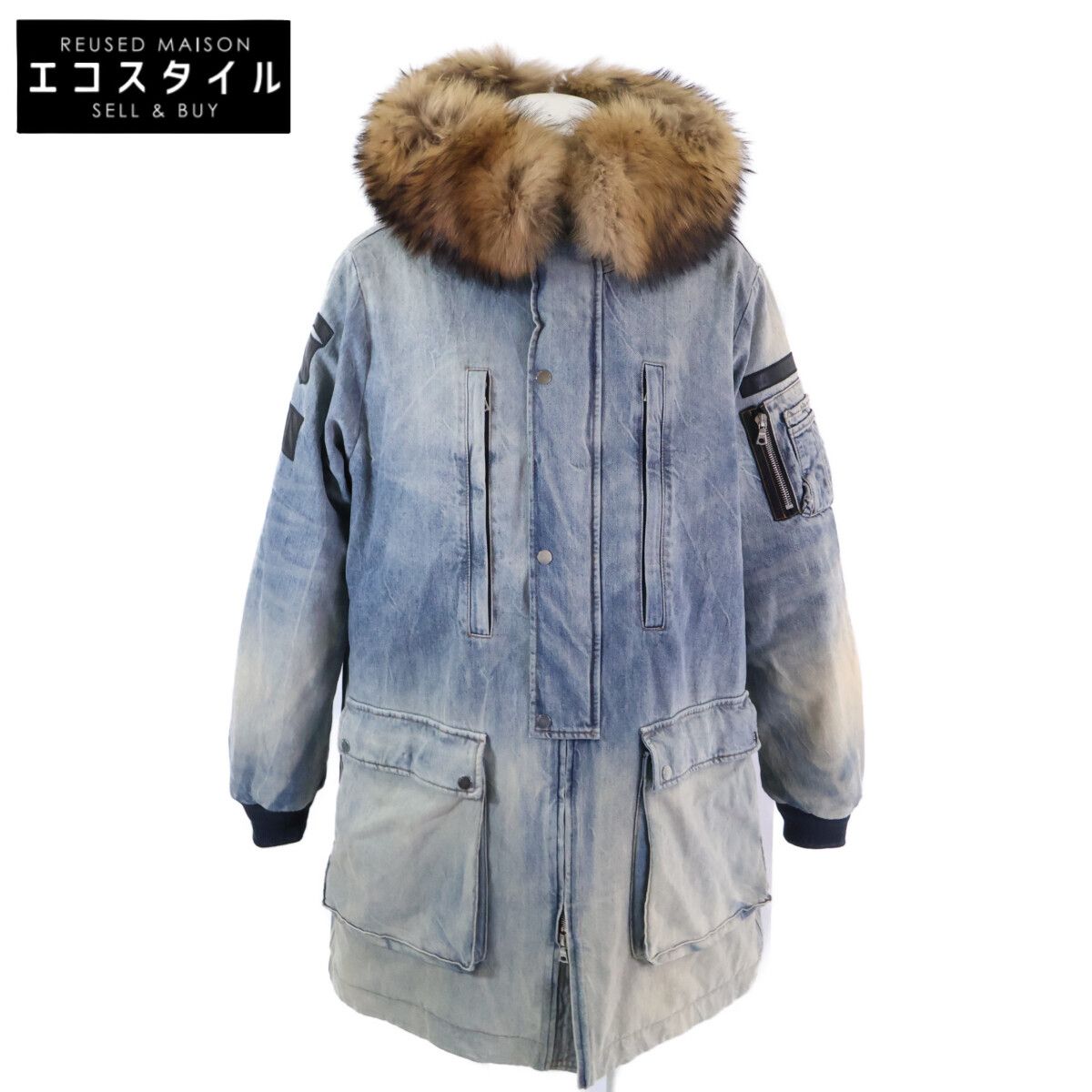 AMIRI　アミリ　W9M04161DE ラクーンファー デニム　M