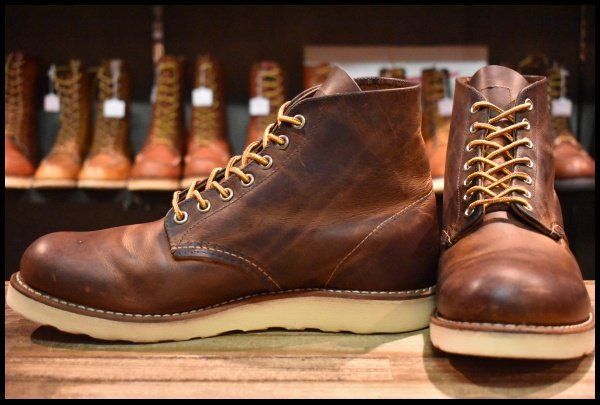 【9D 良品 11年】レッドウィング 9111 アイリッシュセッター カッパーラフ＆タフ ブラウン 茶 レースアップ ブーツ redwing HOPESMORE【GE396】