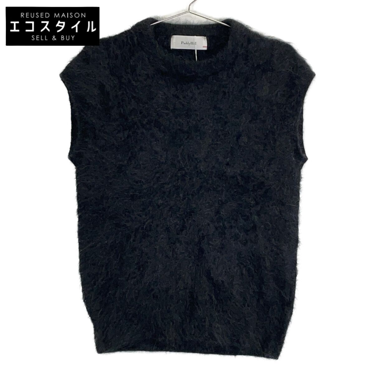 PaddyHill パディーヒル 23AW-PH0003 ブラック Fur Cashmere ベスト 36