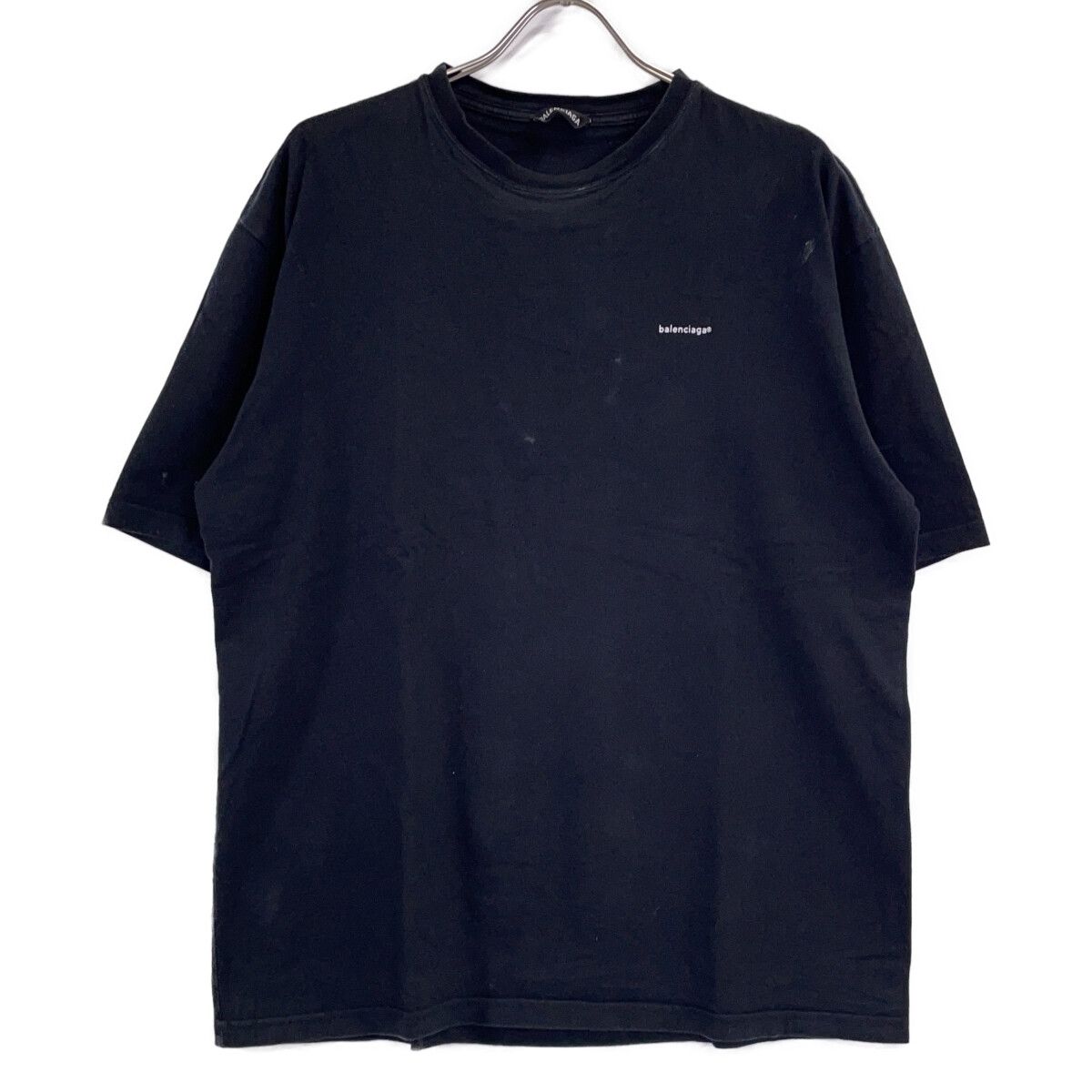BALENCIAGA バレンシアガ 19年製 ブラック 594579 小文字ロゴ 半袖T 