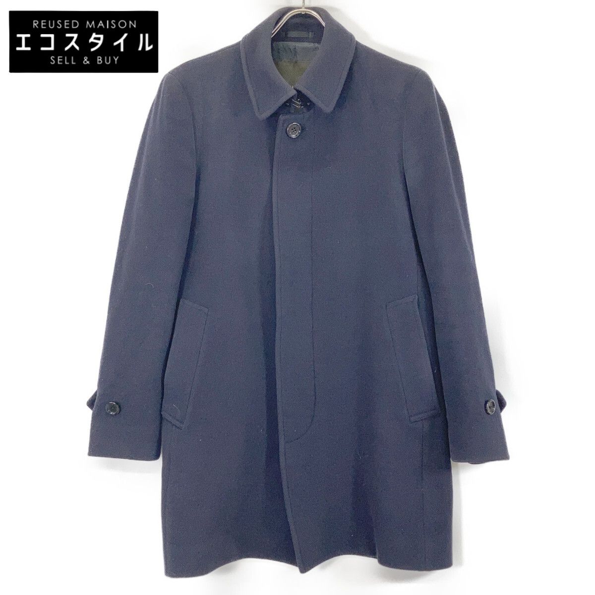 MACKINTOSH　マッキントッシュ　G1B61-202-28 ネイビー ウールステンカラーコート　36