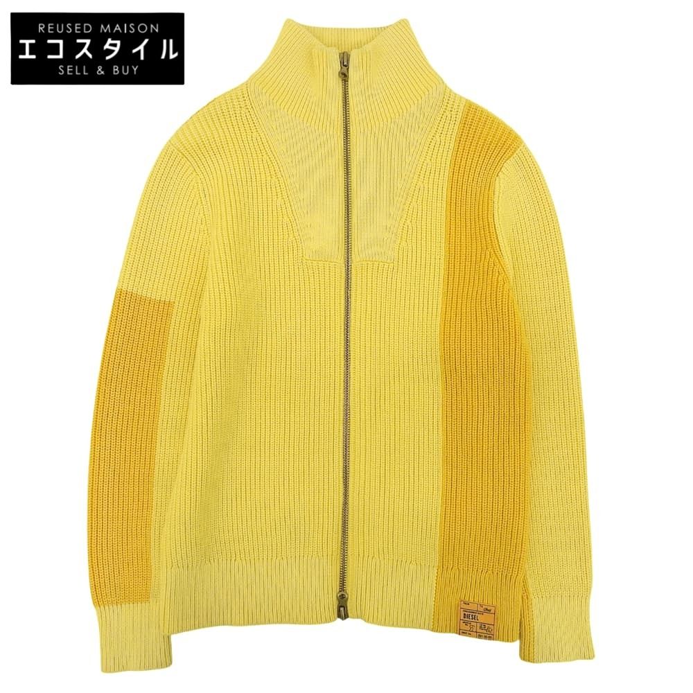 DIESEL　ディーゼル　K-Urtis ドライバーズニット ジャケット メンズ イエロー S　S