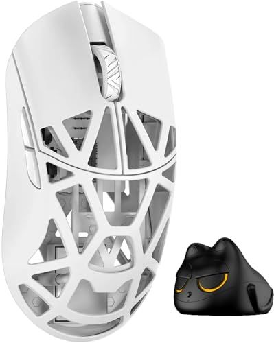 WLMOUSE Beast X Pro サイド穴なし ワイヤレス ゲーミングマウス 左右対称 8KHzポーリングレート対応 マグネシウム合金製 41g軽量 PAW3950HSセンサー 【日本正規代理品】 (OM Switch, Milky W 2675b3f1