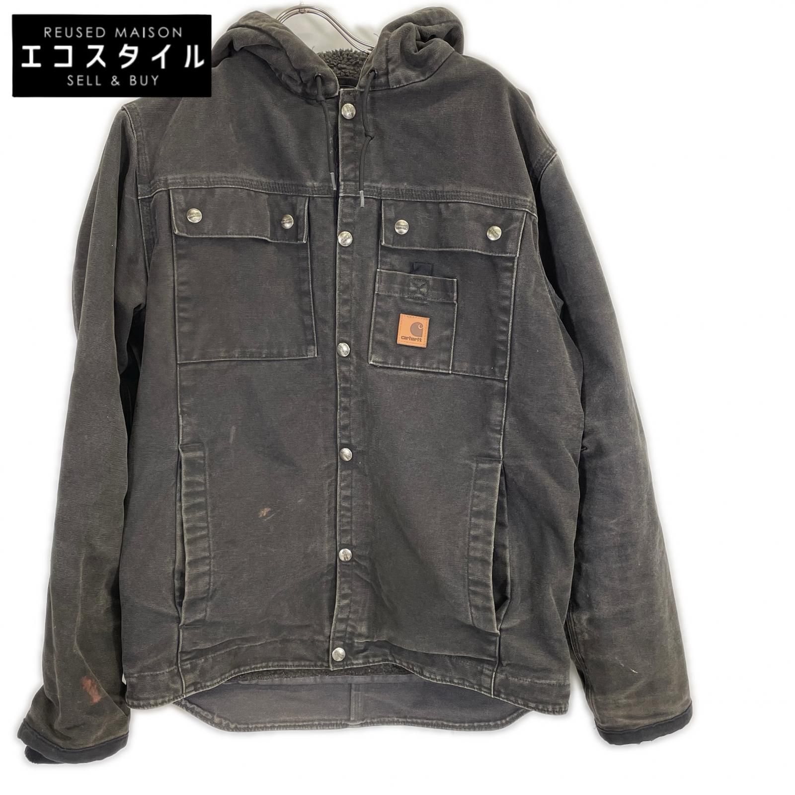 carhartt　カーハート　チャコール 裏ボア サンドストーン フードジャケット　S