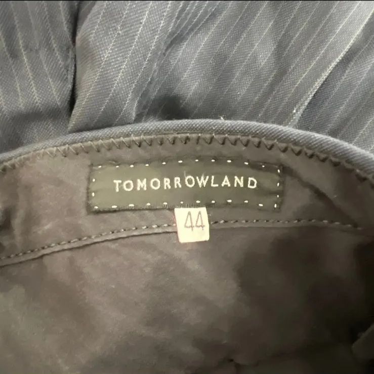 トゥモローランド tomorrowland ネイビー ストライプ ビジネススーツ