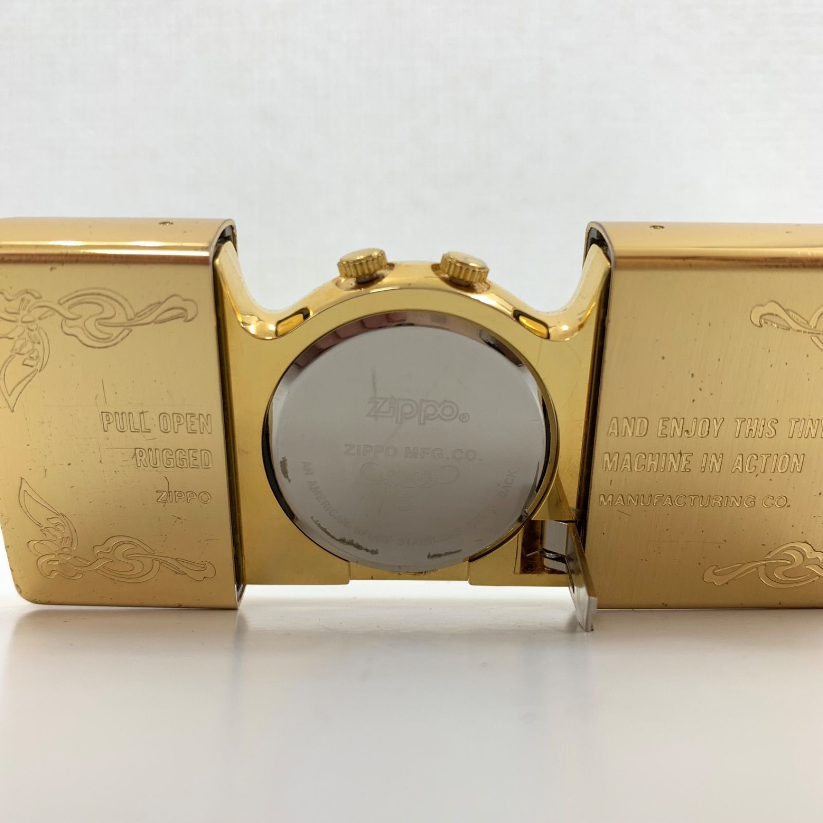 Zippo 美品 - Yahoo!オークション ゴールド アラーム付き ポケットクロック Zippo POCKET 199 クロック ポケット CLOCK インテリア時計