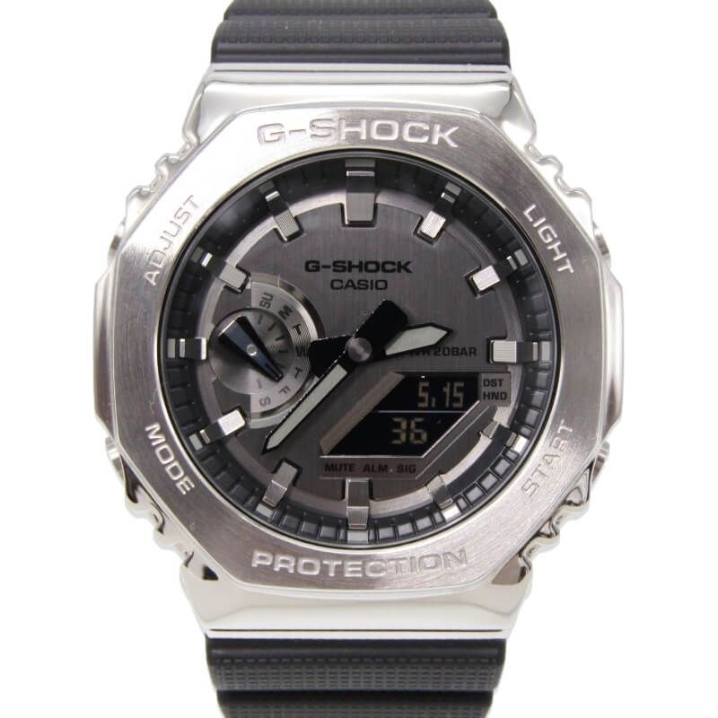 CASIO G-SHOCK Gショック GM-2100-1AJF メタルベゼル アナデジ オクタゴン 八角形 樹脂バンド グレー 28012622