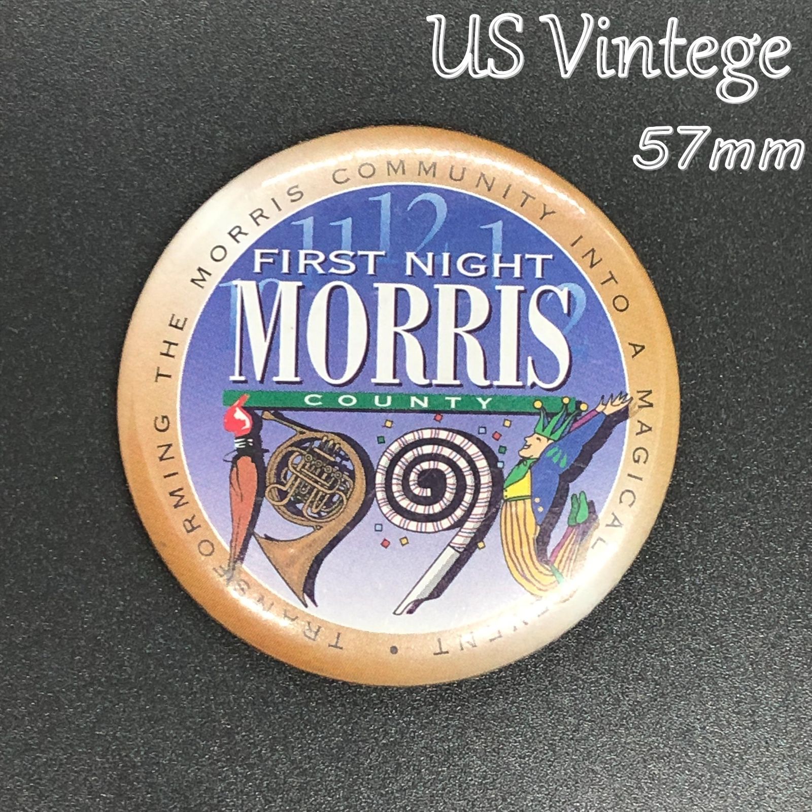 缶バッチ ヴィンテージ USA アメリカ 当時物 バッジ ※ヒッピー