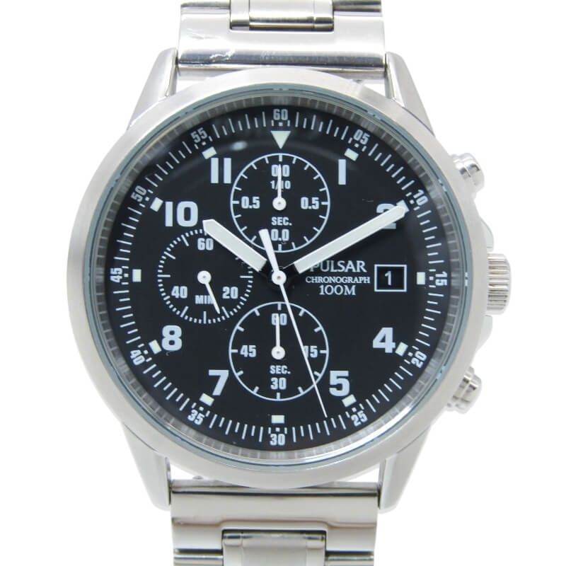 SEIKO セイコー PULSAR VD57-X150 クロノグラフ パルサー ミリタリー アナログ ブラック 黒 28012630