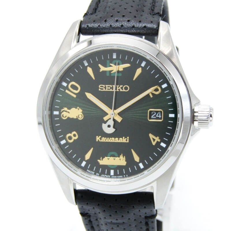 SEIKO セイコー Kawasaki コラボ LSA SZSB024 4R35-04P0 自動巻き 本体のみ 川崎 カワサキ アナログ グリーン 28012633