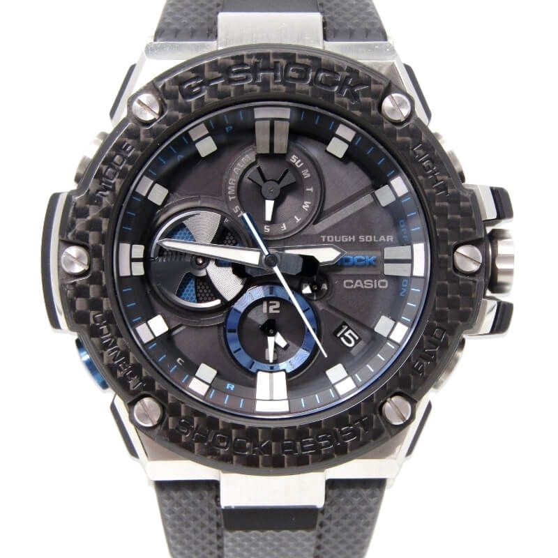CASIO G-SHOCK Gショック GST-B100XA-1AJF G-STEEL タフソーラー Bluetooth クロノグラフ カーボン 5513 ブラック 黒 28012623