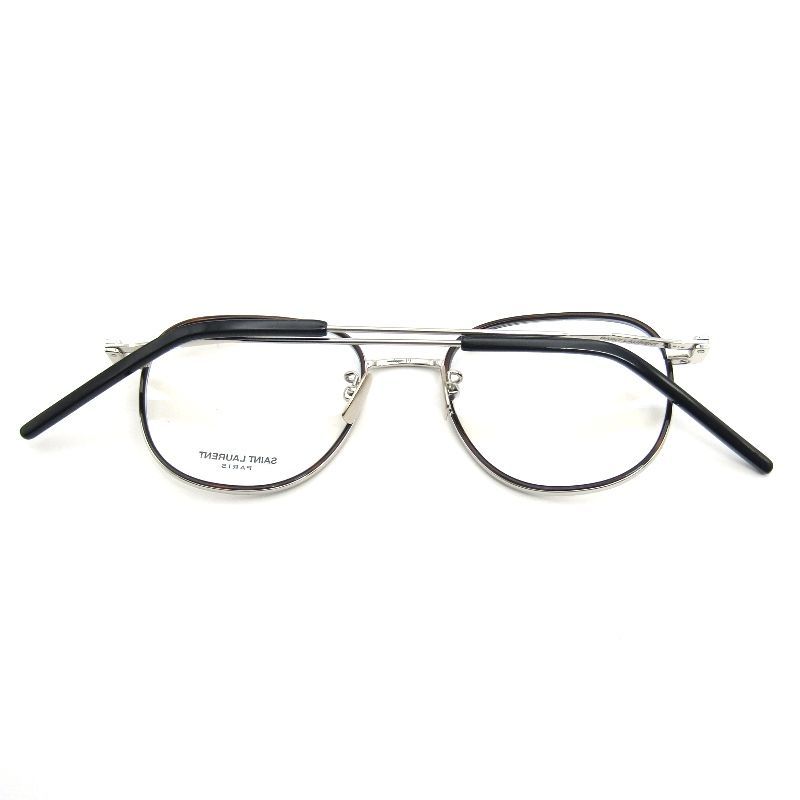 未使用 SAINT LAURENT PARIS サンローラン メガネフレーム SL362 イタリア製 001 シルバー/デミブラウン 54000982 未使用 SAINT LAURENT PARIS サンローラン メガネフレーム SL362
