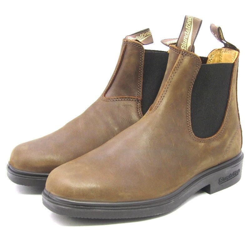 美品 Blundstone ブランドストーン UK6 エラスティック ドレスブーツ 2029 DRESS BOOTS スクエアトゥ ブラウン ANTIQUE BROWN 35005585