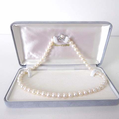 真珠 パール ネックレス 8mm珠 シルバー金具 41cm パール色 アクセサリー ジュエリー 冠婚葬祭 パーティー 発表会 謝恩会