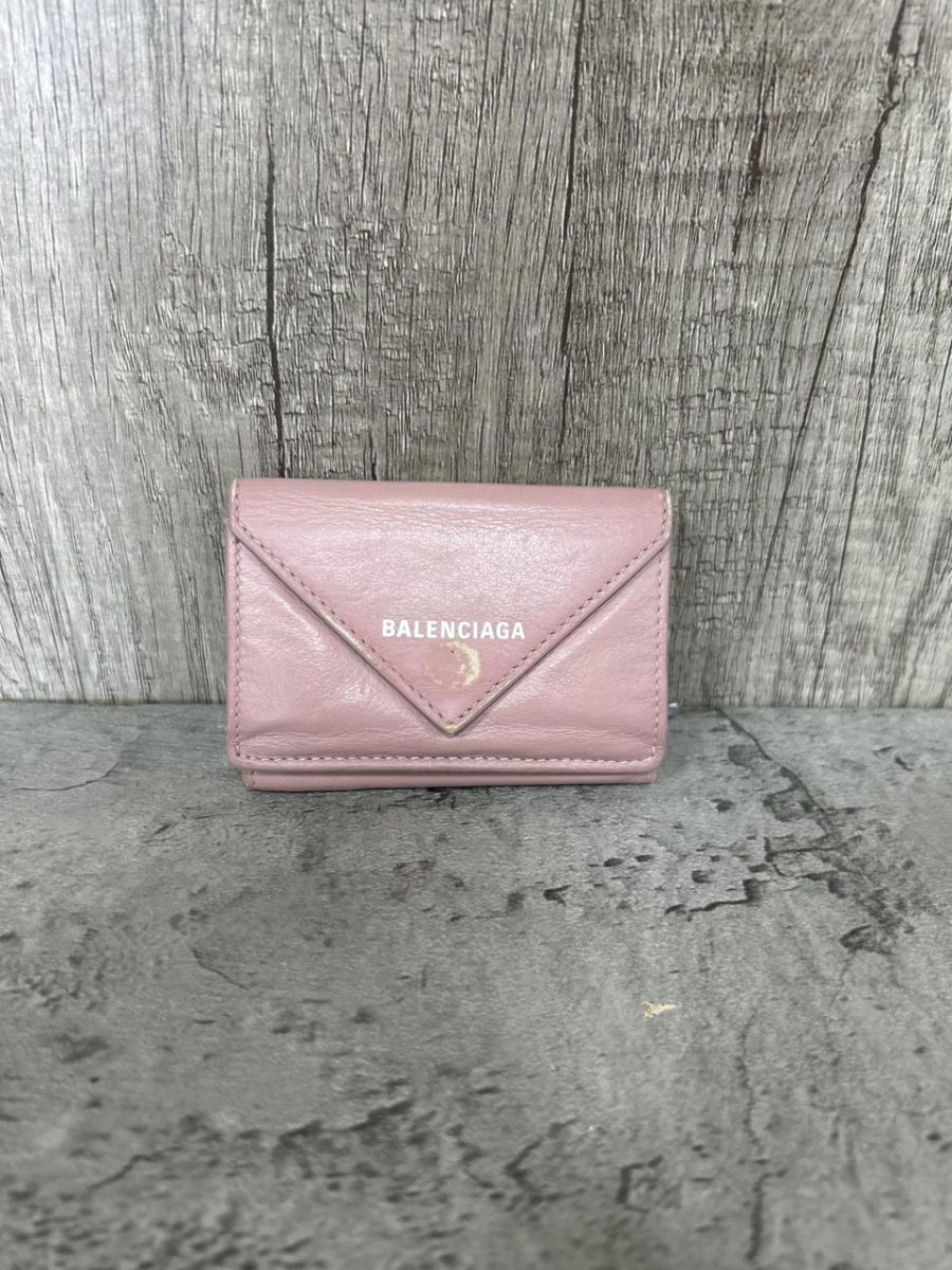 Balenciaga バレンシアガ 三つ折り 財布 size-/ピンク □□ レディース