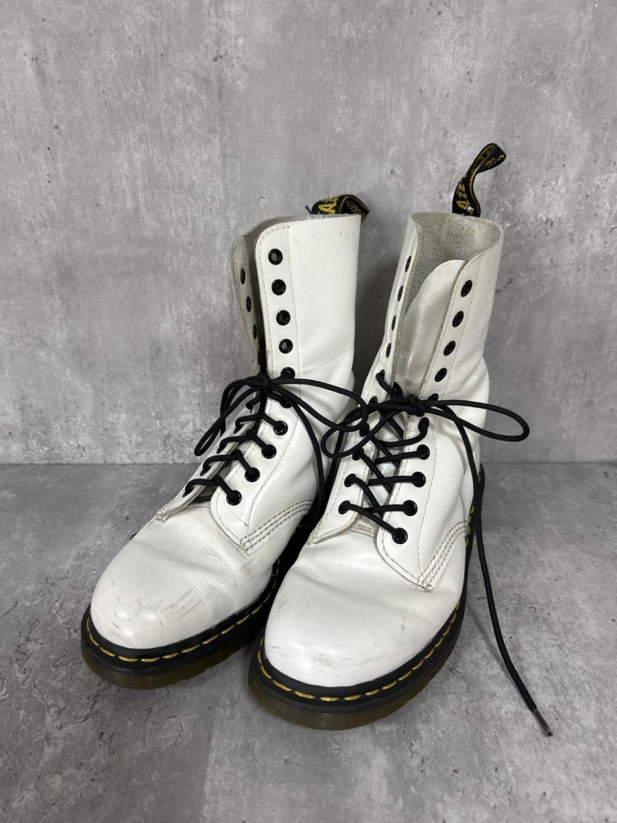 Dr.Martens ドクターマーチン レースアップ ブーツ sizeUK8/27/白ｘ黒 ■■◎メンズ
