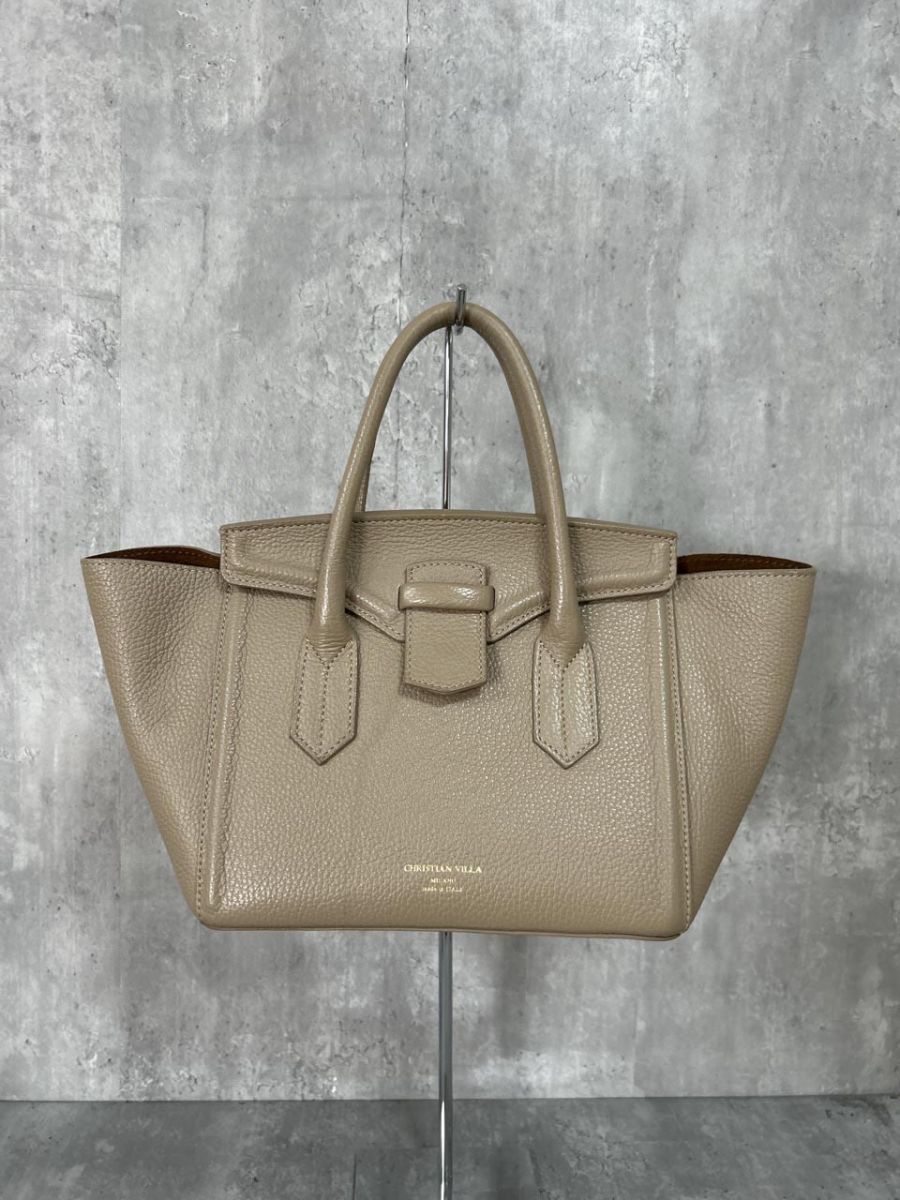 CHRISTIAN VILLA クリスチャンヴィラ allureville 2WA Yフラップ ショルダー ハンド バッグ size－/ベージュ ■■◎レディース