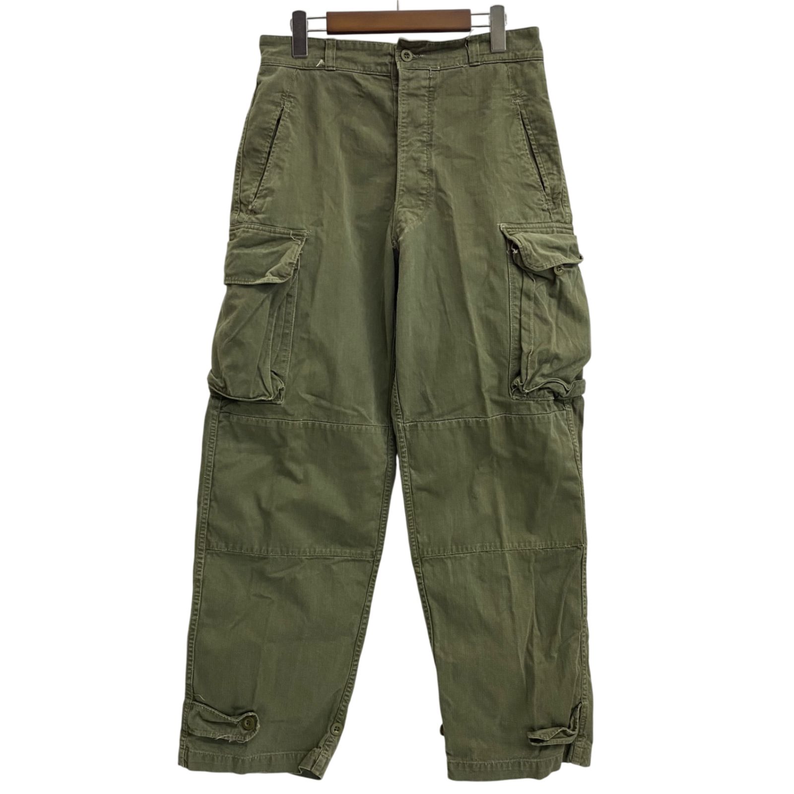 ミリタリー MILITARY FRENCH MILITARY フランス軍 M-47 後期 カーゴパンツ グリーン 31サイズ 201MB-1477 VB