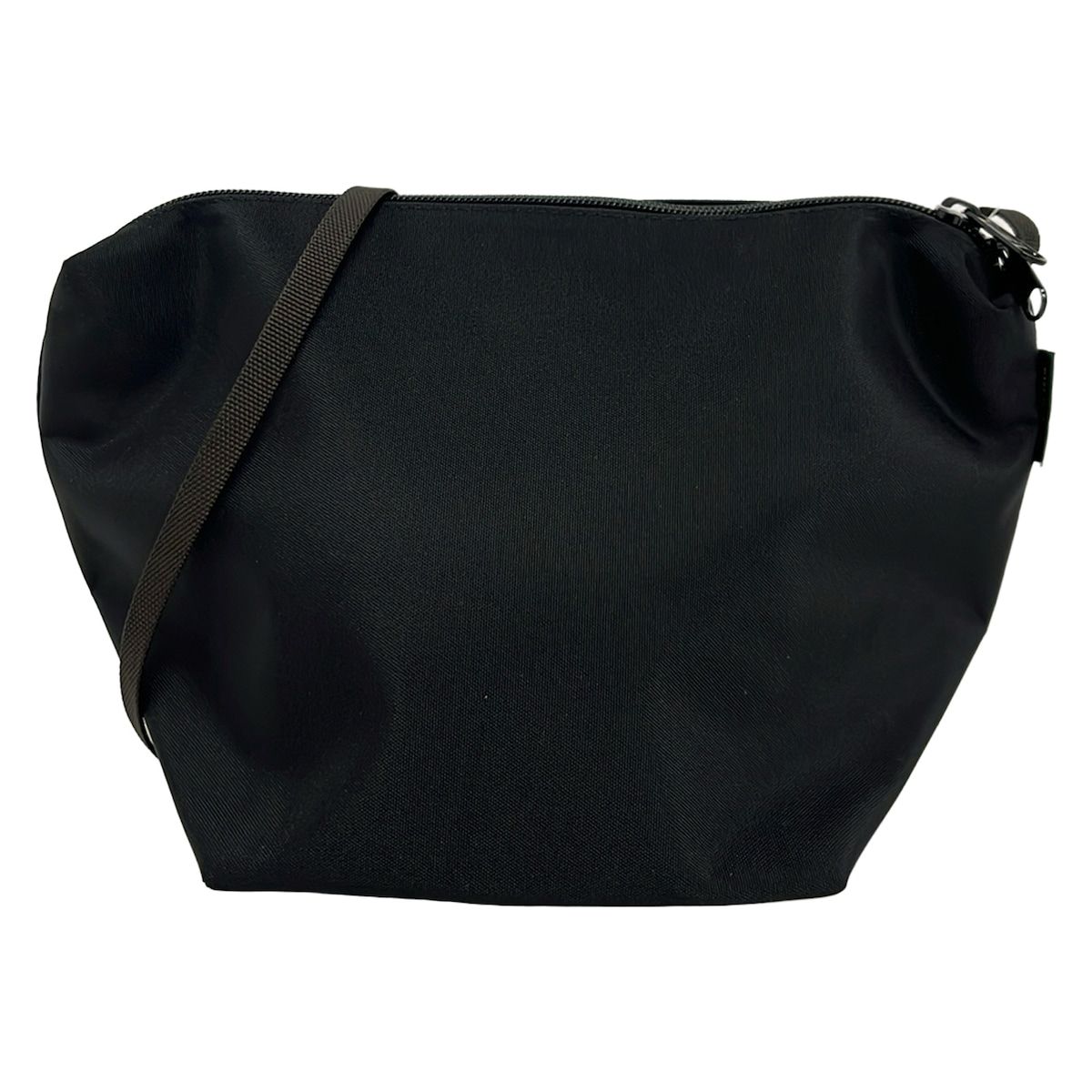 Herve Chapelier(エルベシャプリエ) ショルダーバッグ美品 ナイロン舟型ショルダーバッグ 黒 Nライン