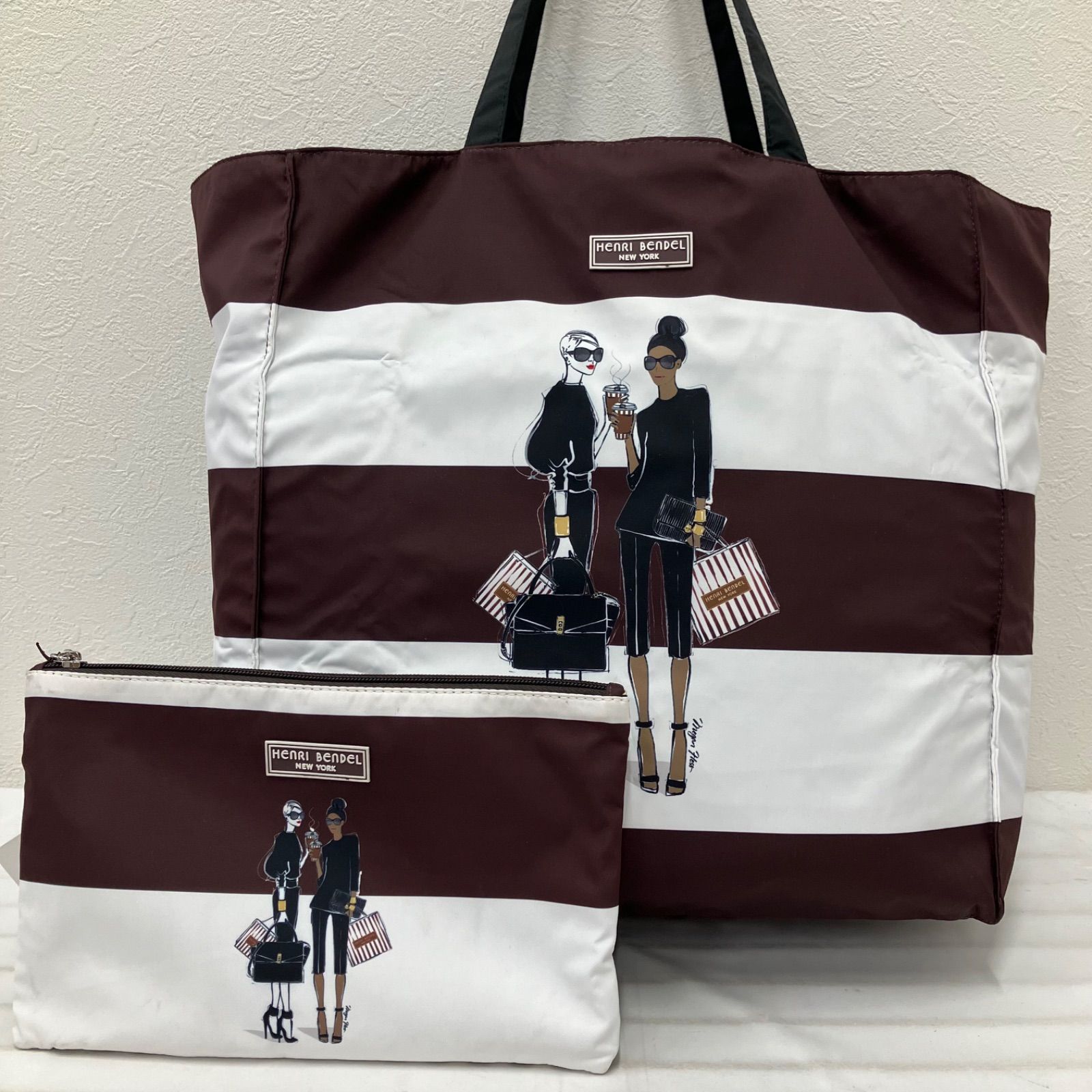 3132 Henri Bendel ヘンリベンデル トートバッグ リバーシブル エコ 
