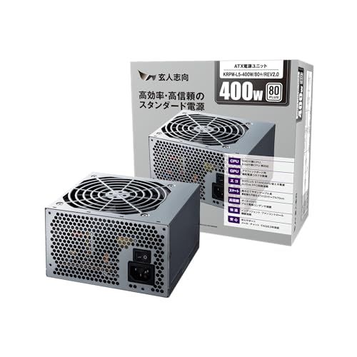 玄人志向 電源ユニット 400W ATX 電源 80 PLUS スタンダード PC電源 12cm静音ファン KRPW-L5-400W/80+/REV2.0t e3acd955