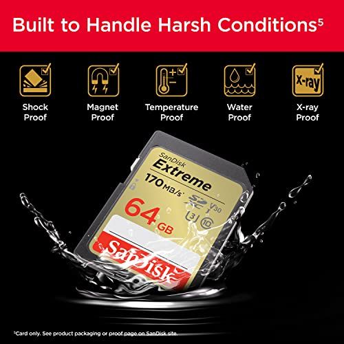 SanDisk (サンディスク) 64GB Extreme (エクストリーム) SDXC UHS-I メモリーカード - C10/U3/V30/4K/UHD SDカード - SDSDXV2-064G-GNCINt 594b0b69