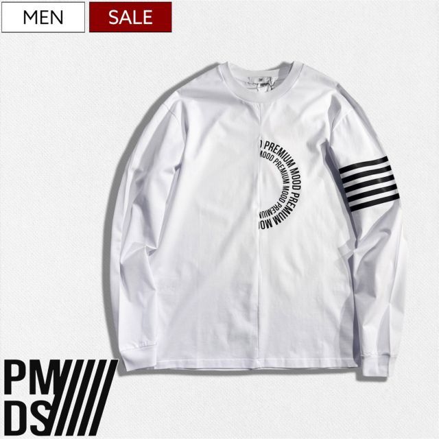 【定価19,800円(税込)】PREMIUM MOOD DENIM SUPERIOR -プレミアムムードデニムスペリオール- PMDS 2枚の異なるTシャツを中央で大胆にドッキング！大人のヌケ感を演出するドッキングクルーネックロングスリーブTシャツ ロンT 長