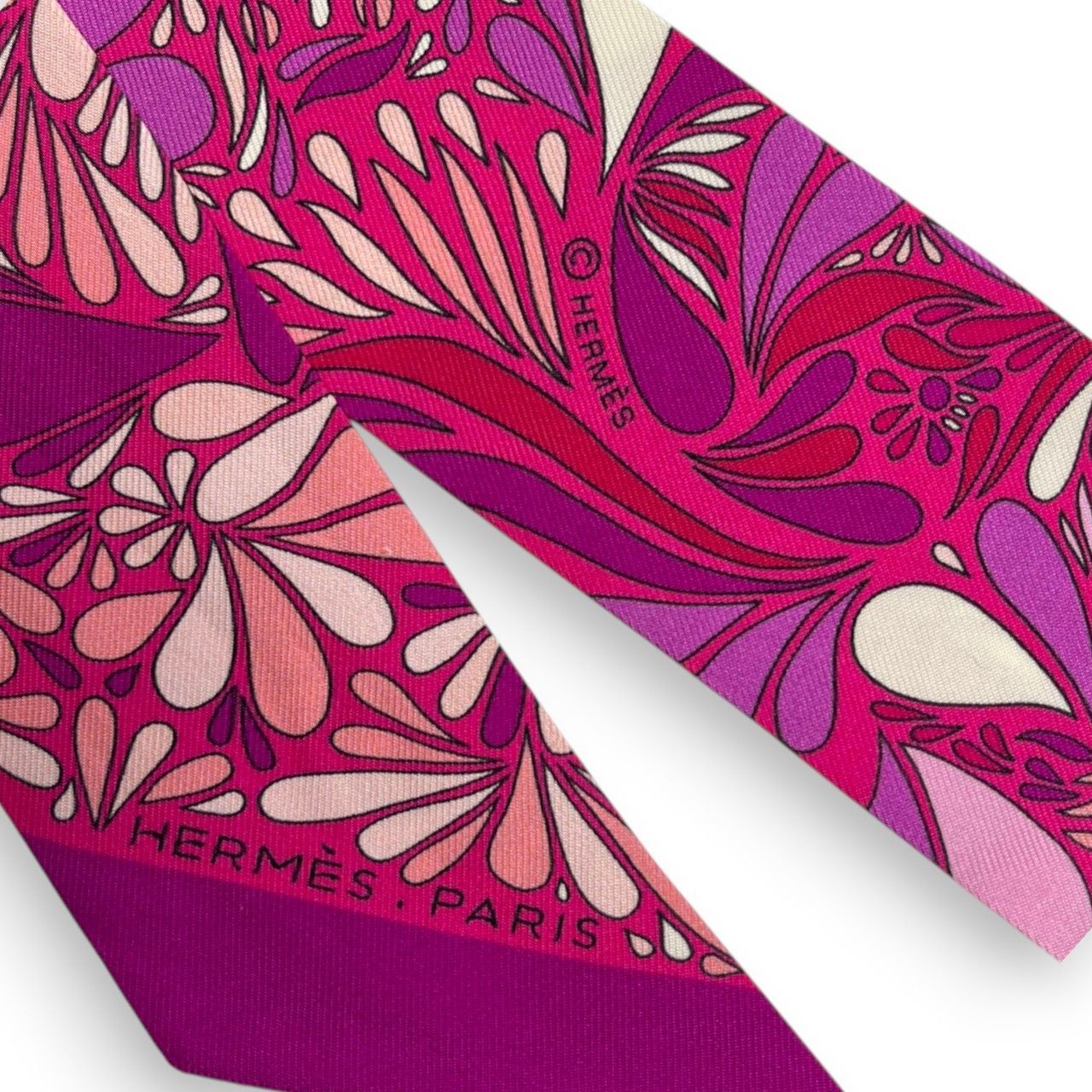 エルメス ツイリー メキシコの花 Millefleurs du Mexique フューシャ