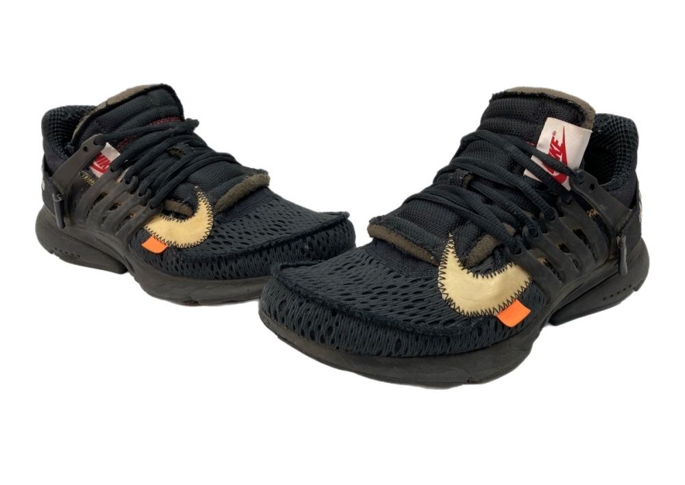 ナイキ NIKE × OFF WHITE オフホワイト 18年製 THE 10 AIR PRESTO エア プレスト メッシュ ローカット シューズ 黒 AA3830-002 メンズ靴 スニーカー ブラック 27cm 104S-1291