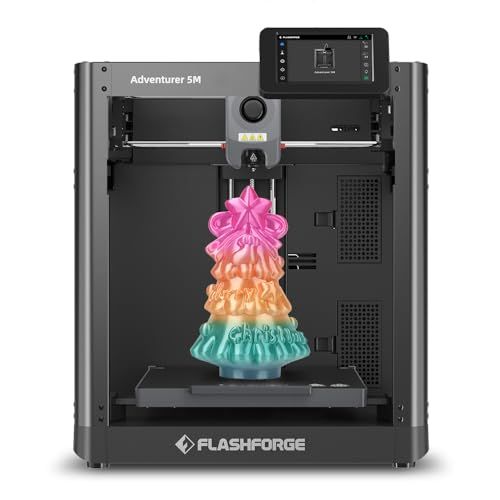 【新品】FLASHFORGE Adventurer 5M 3Dプリンター、完全自動レベリングFDM 3Dプリンター、最大600mm/sの高速印刷、迅速着脱280°Cノズル、振動補償、印刷サイズ220 * 220 * 220mm 30b31d4a
