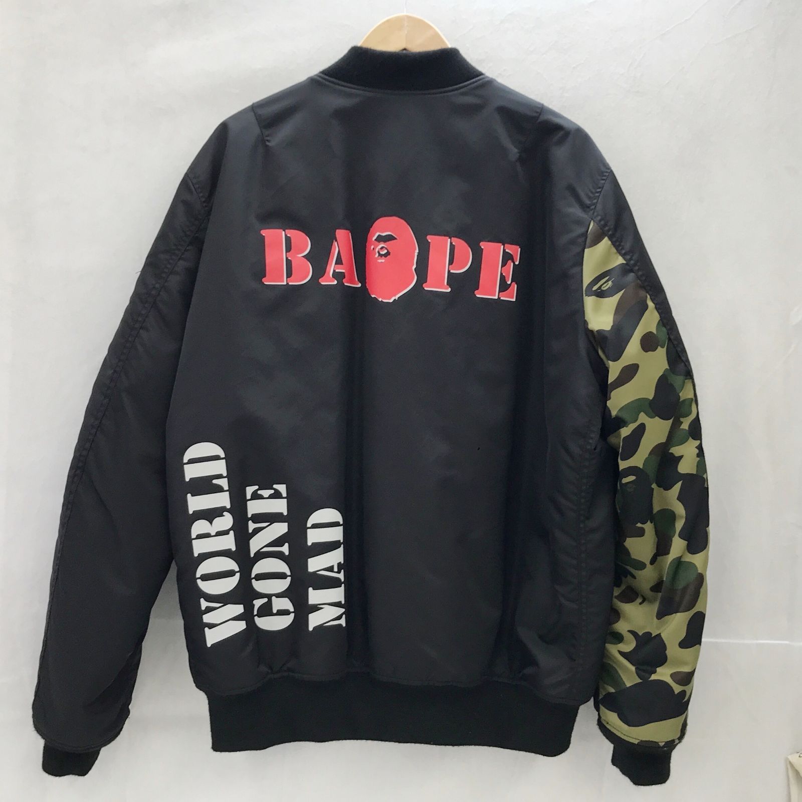 A BATHING APE アベイシングエイプ Stencil Loose Fit MA-1 Jacket 