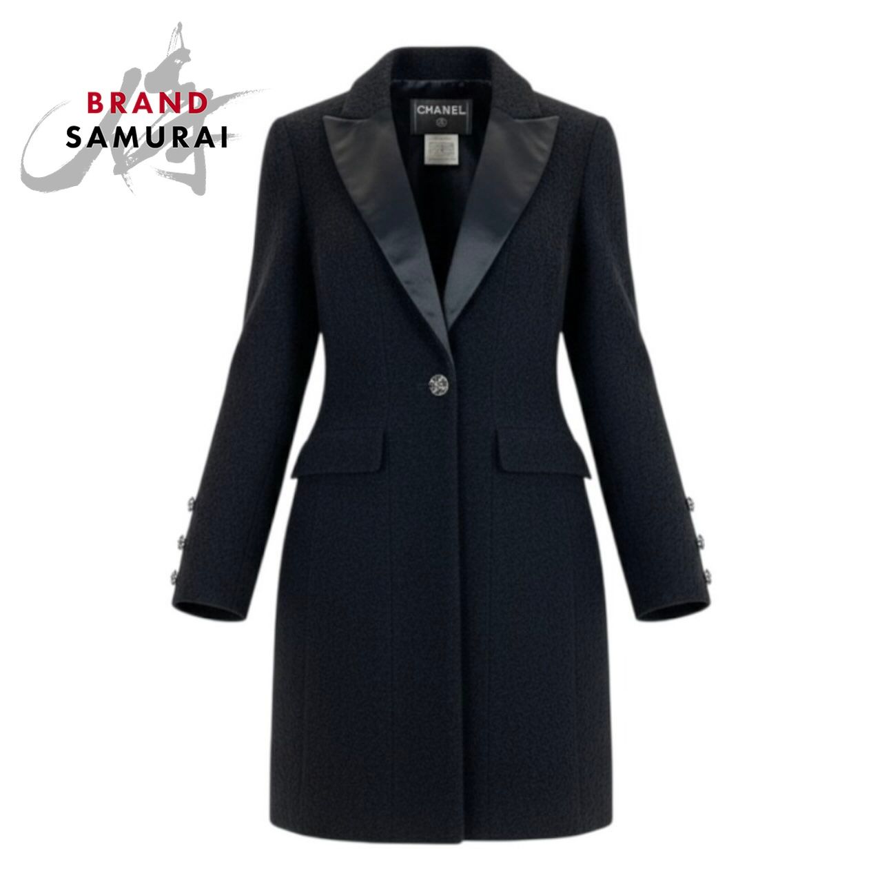 超美品 CHANEL シャネル ブラック ウール/ナイロン/シルク P29135 その他アウター レディース A3-00036【中古】