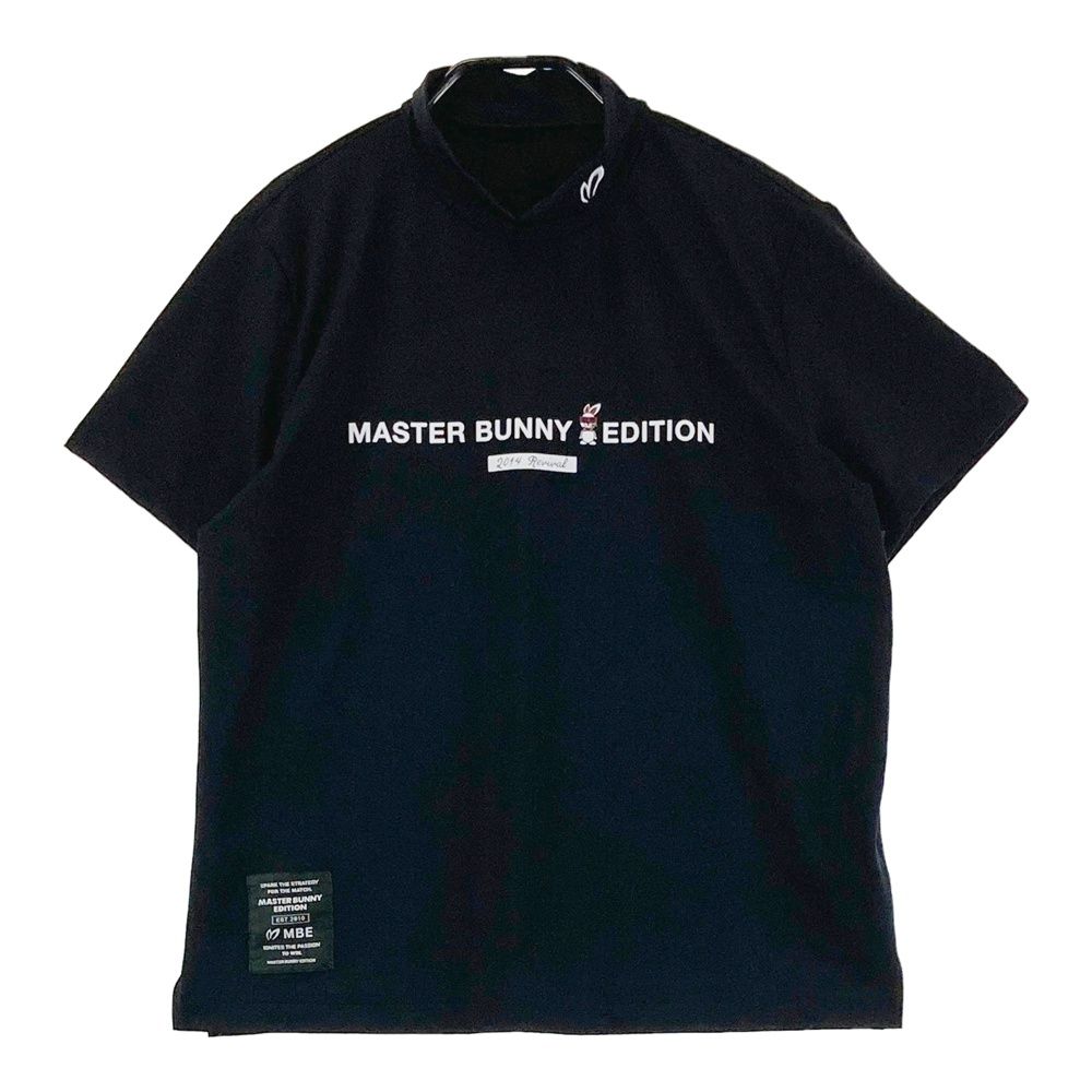 サイズ：2 MASTER BUNNY EDITION マスターバニーエディション 2024年モデル ハイネック半袖Tシャツ ブラック系 [240101699426] ゴルフウェア レディース ストスト