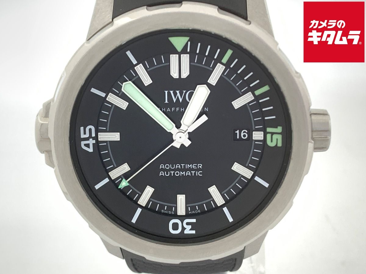 【中古】 【良品】 IWC アクアタイマー ブラック IW329001 ステンレススティール