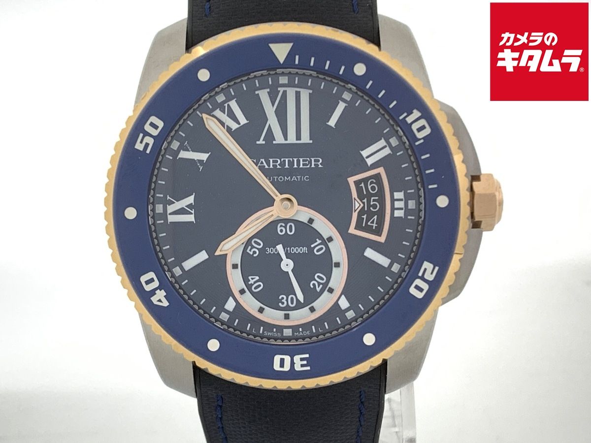 【中古】 【良品】 カルティエ カリブルドゥカルティエ ダイバー W2CA0008 ブラック ブラック系