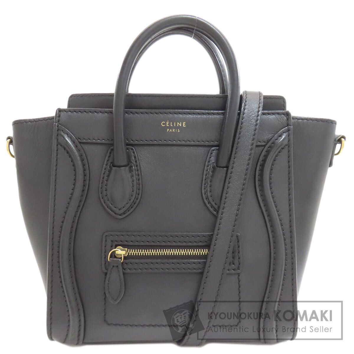 CELINE セリーヌ ラゲージナノ 2WAY ハンドバッグ カーフ レディース [中古]
