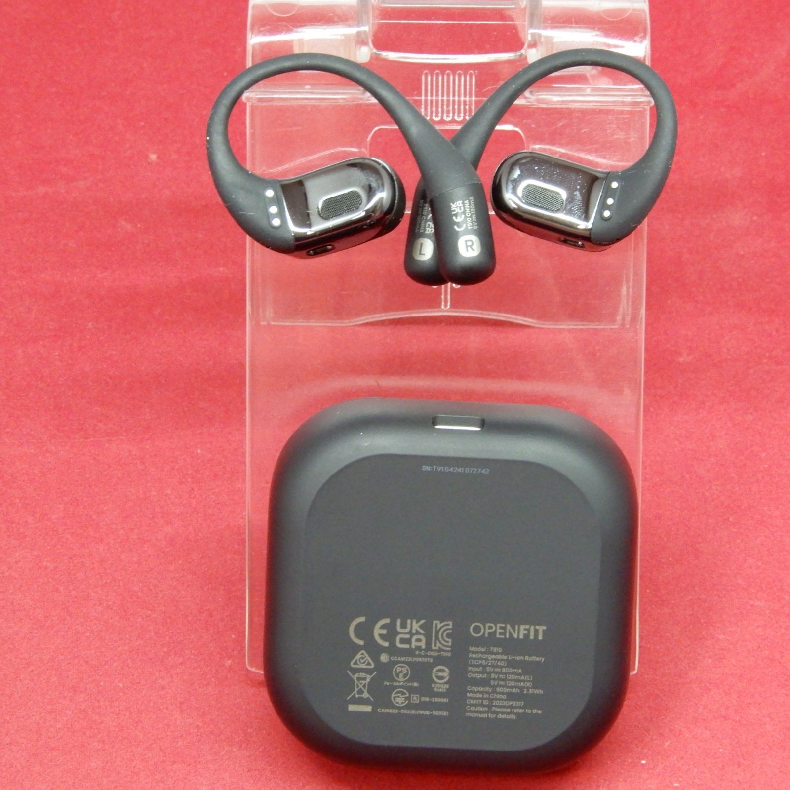 Shokz OpenFit T910 耳かけ式 完全ワイヤレス イヤホン ブラック