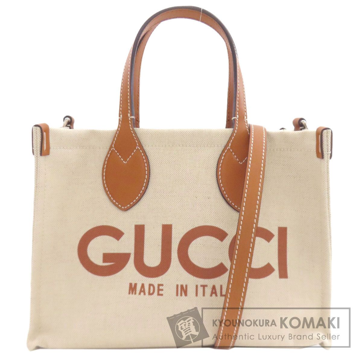 GUCCI グッチ 772144 GUCCI プリント 2WAY ハンドバッグ キャンバス レディース [中古]