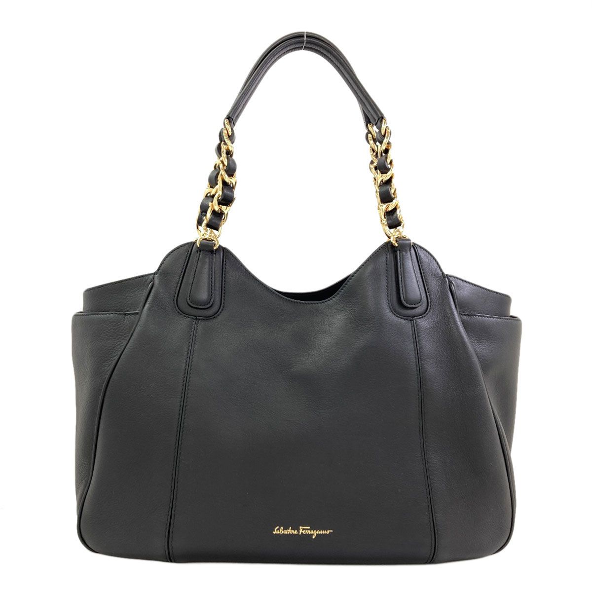 Salvatore Ferragamo サルヴァトーレフェラガモ メリンダ トートバッグ カーフ レディース [中古]