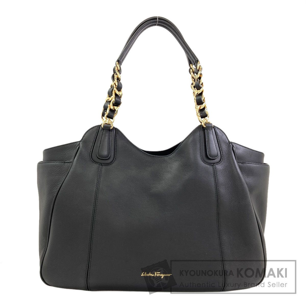 Salvatore Ferragamo サルヴァトーレフェラガモ メリンダ トートバッグ カーフ レディース [中古]