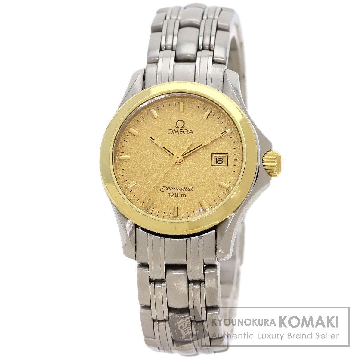OMEGA オメガ シーマスター120m デイト 腕時計 SS SS K18YG レディース [中古]