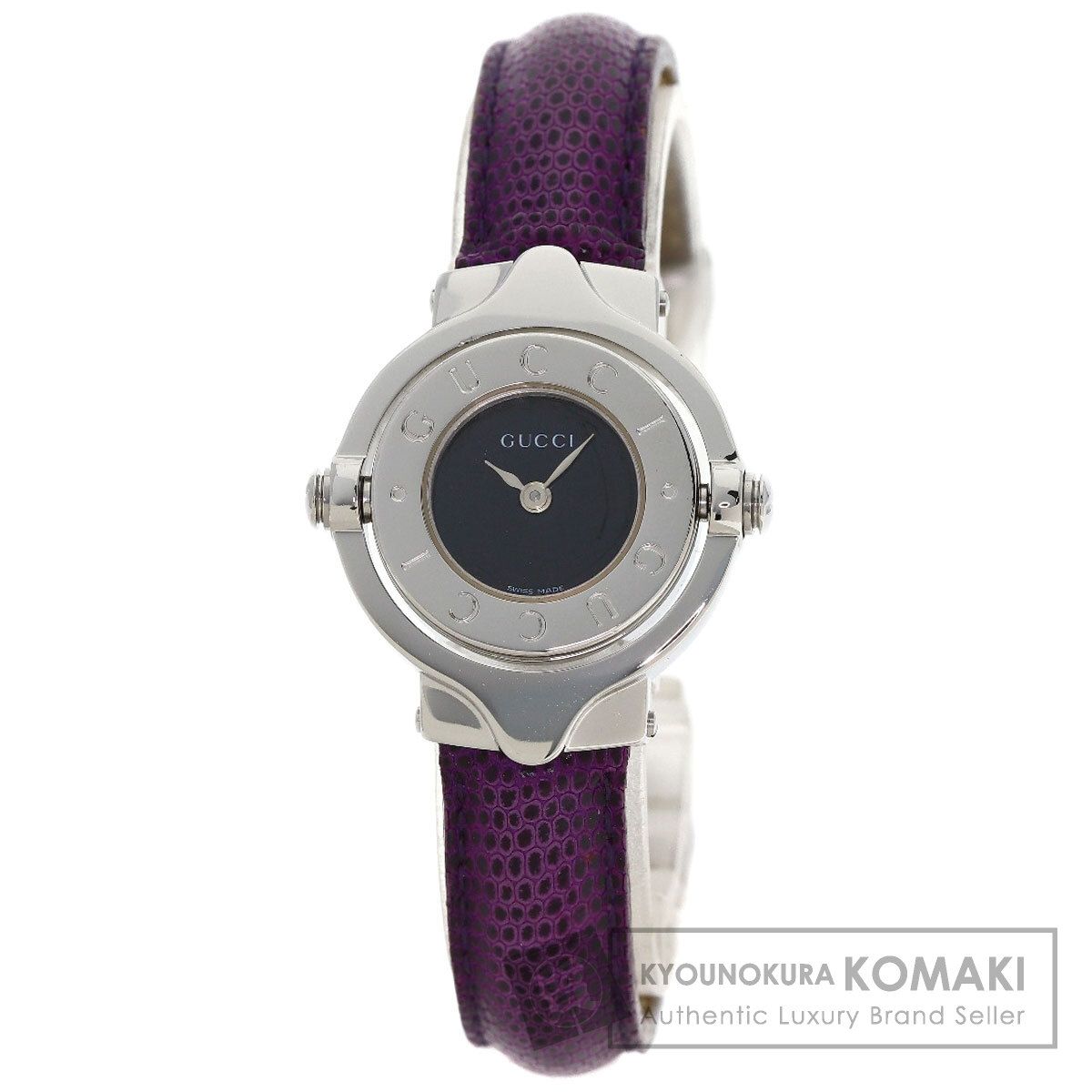 GUCCI グッチ 6600L ターンフェイス 腕時計 SS 革 レディース [中古]