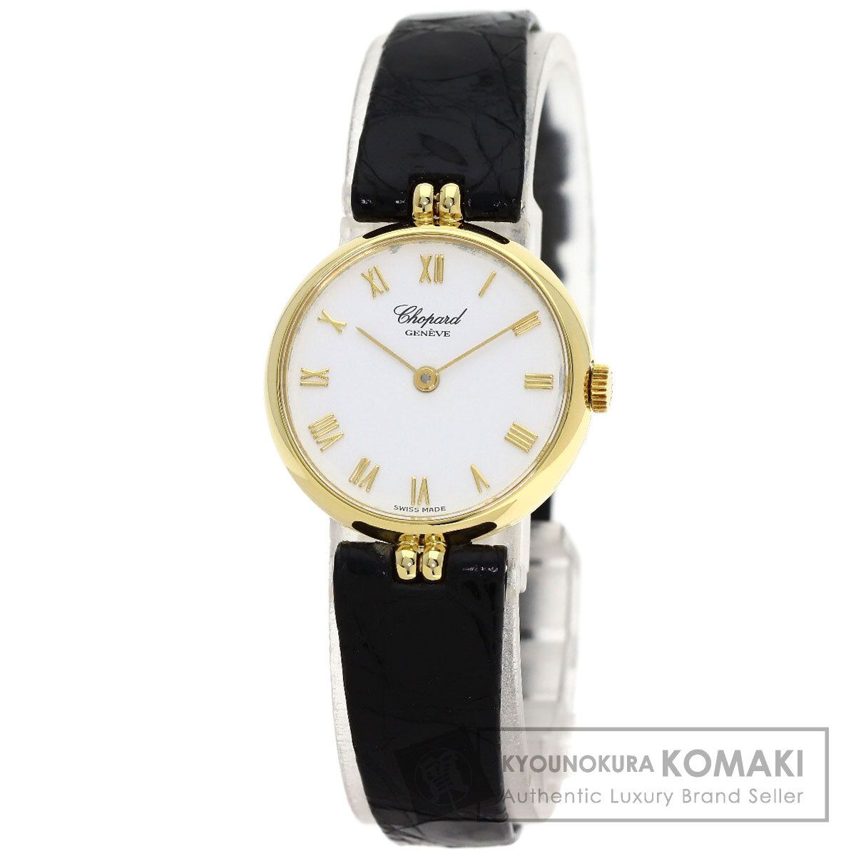 Chopard ショパール 4091 ラウンドフェイス 腕時計 K18YG 革 レディース [中古]
