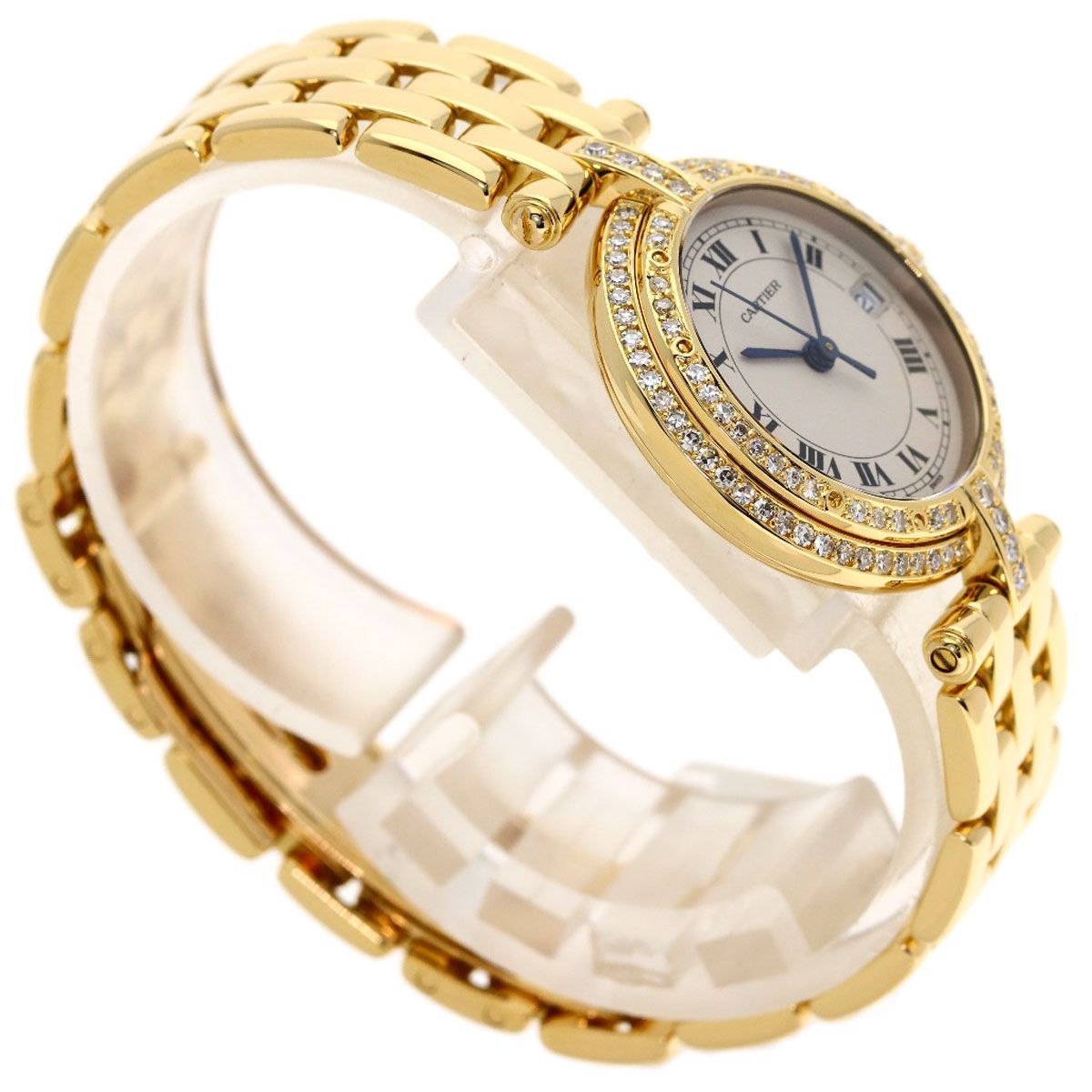 CARTIER カルティエ パンテールVLC MM ベゼル ダイヤモンド 腕時計 