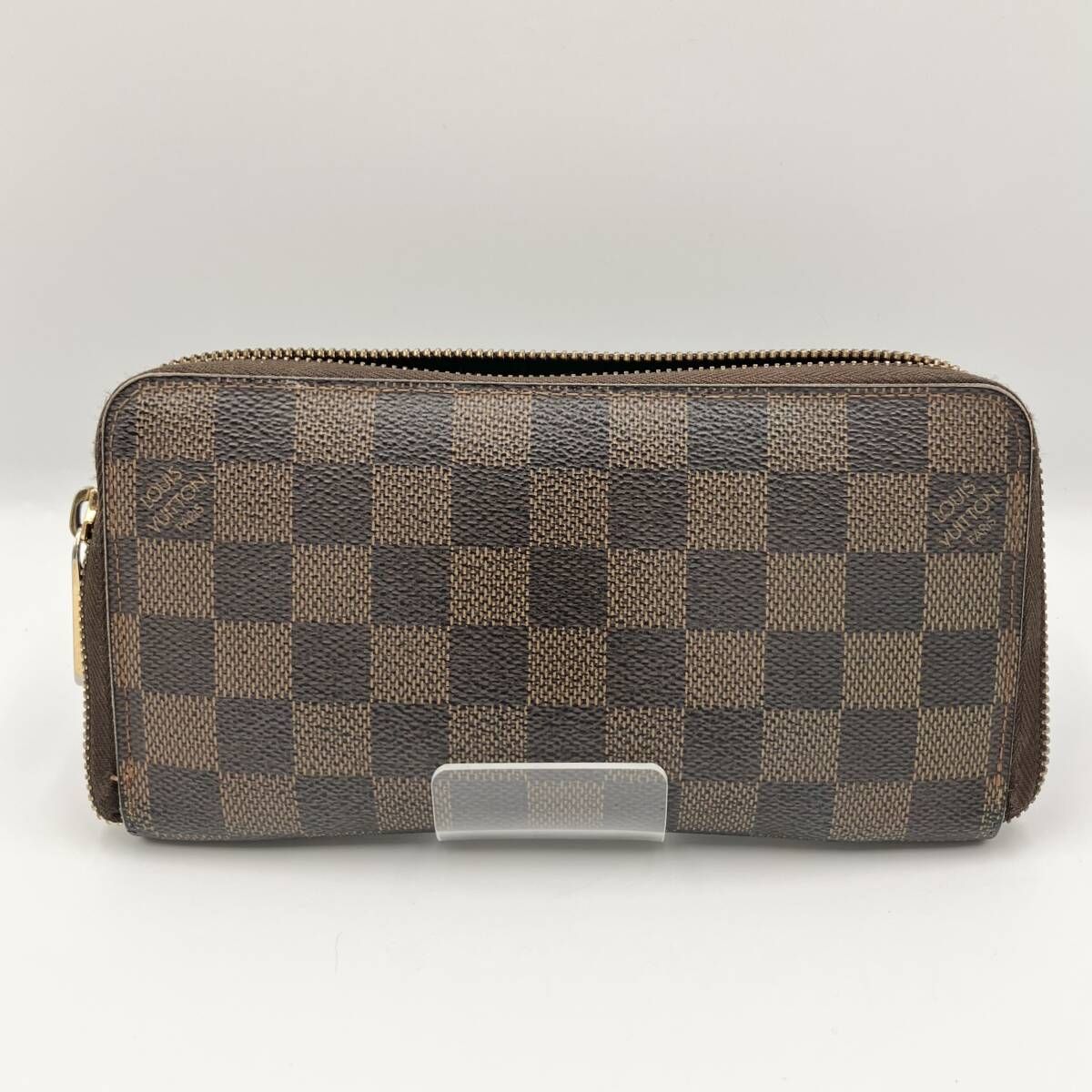【大人気】LOUIS VUITTON ルイヴィトン ダミエ ジッピーウォレット 長財布 ブラウン N60015 ファスナー不良