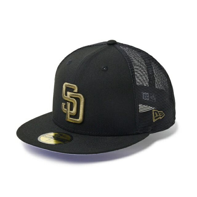 [即納]NEWERA ニューエラ 59FIFTY トラッカー サンディエゴ・パドレス Hydrangea ブラック メンズ 男性 帽子 ハット HAT キャップ CAP 小物 国内正規品 正規取扱店 NEW ERA プレゼント ギフト 贈り物 父の日