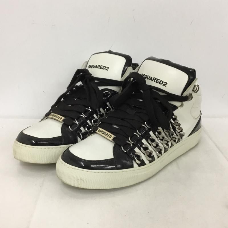 DSQUARED2 ディースクエアード2 スニーカー レザー チェーン 41 - メルカリ