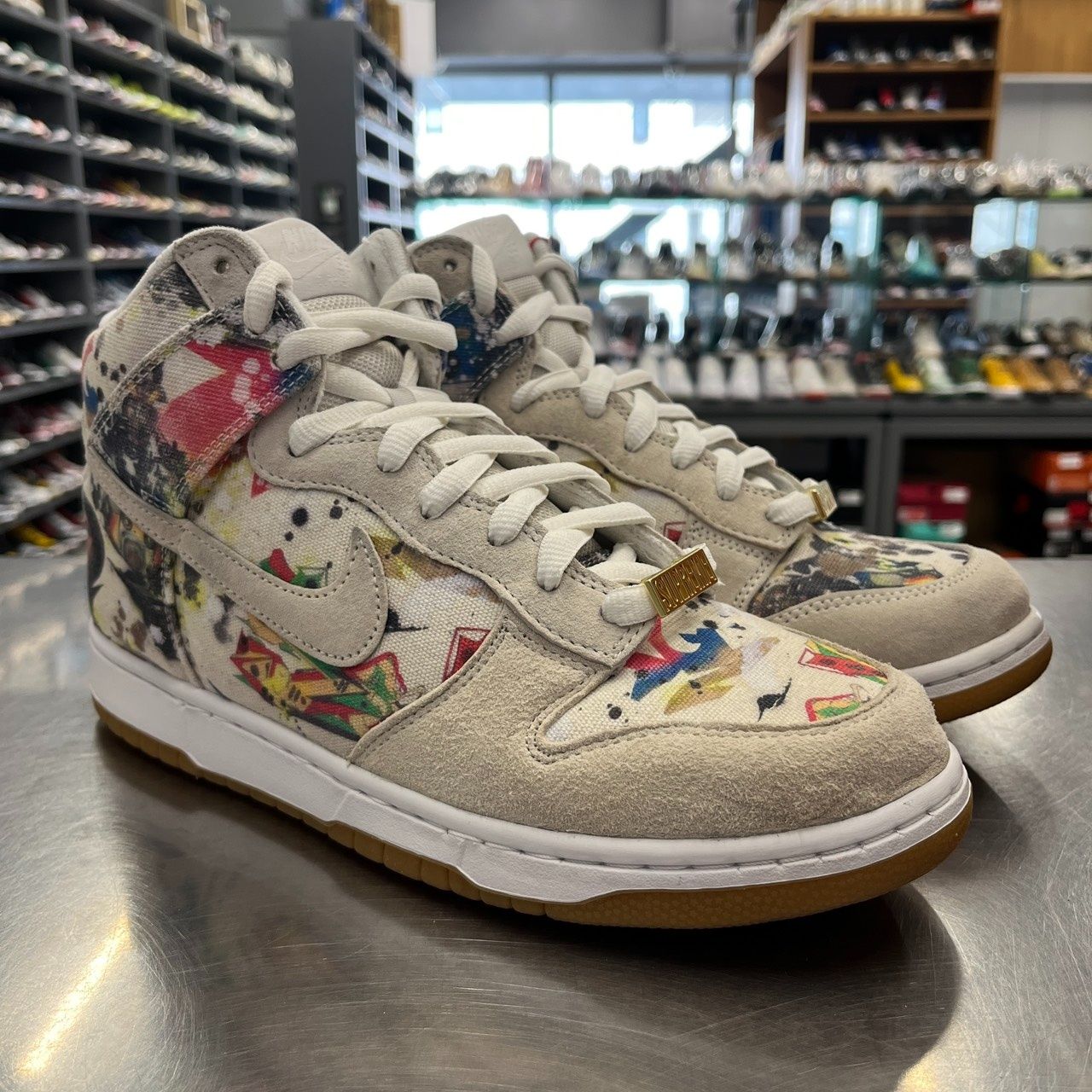 【US9.5】 NIKE SB SB DUNK HIGH OG QS Supreme/Rammellzee FD8779-100 【中古】 箱有
