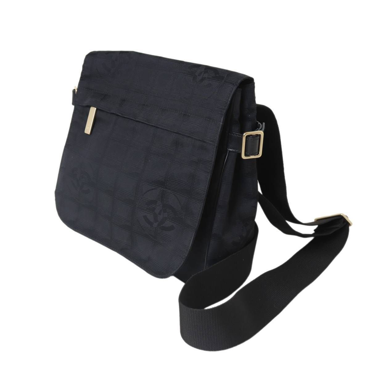 CHANEL/シャネル ショルダーバッグ　シールのみ ニュートラベルライン ブラック×ゴールド金具 9954395 ES Bランク