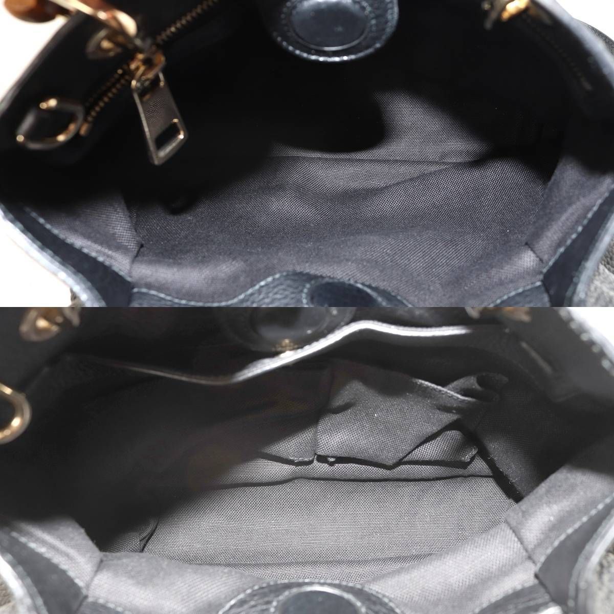 GUCCI/グッチ バンブー2wayハンドバッグ ショルダーバック ブラック
